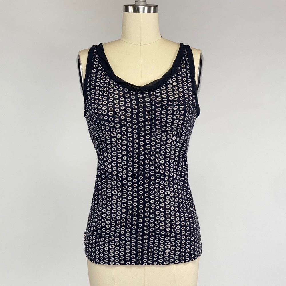 Loft Black and Cream Tank Top